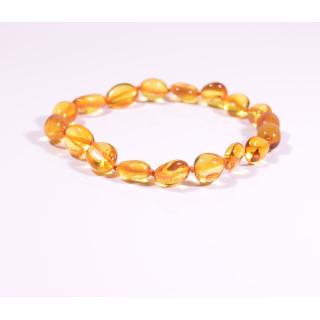 Baltic Amber olive cognac bracelet