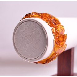 Natural Baltic amber cognac bracelet large size