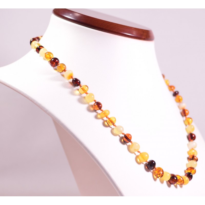 45 cm Lot of 5 wholesale natural Baltic amber baroque adult necklace