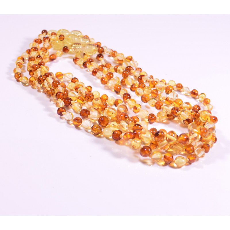 Lot of 10 Natural Baltic Amber Baby Necklaces 33cm 