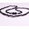 55 cm Lot of 5 wholesale natural Baltic amber necklace made of black amber