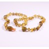 33 cm 10 unit wholesale Natural Baltic amber teething healing necklace
