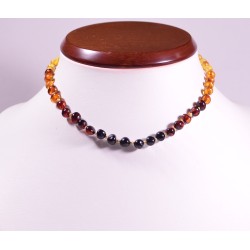 33 cm 10 unit wholesale Natural Baltic amber teething rainbow necklace