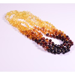 33 cm 10 unit wholesale Natural Baltic amber teething rainbow necklace