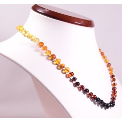 45 cm Baltic Amber necklace Rainbow colors style
