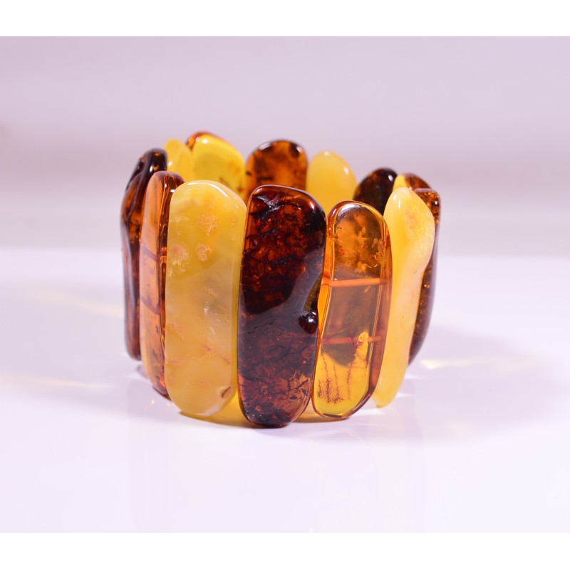 Natural Baltic amber big size bracelet