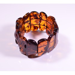 Bracelet grande taille en ambre naturel de la Baltique