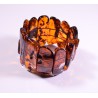 Natural Baltic amber dark bracelet big size