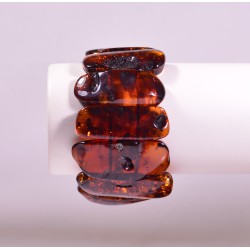 Natural Baltic amber dark bracelet big size