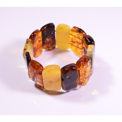 Natural Baltic amber mix bracelet big size