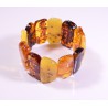Natural Baltic amber multicolor bracelet big size