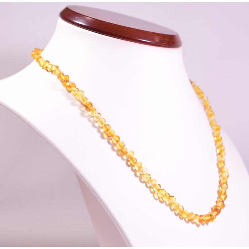 45 cm Baltic amber small honey beads adult necklace