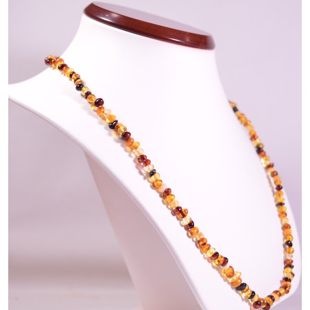 55 cm Baltic amber small mix beads adult necklace