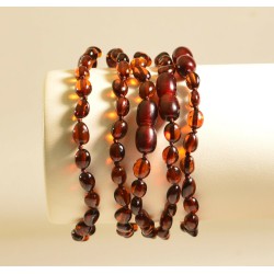 Lot of 5 wholesale Genuine Baltic amber bracelet -cherry olive with clasp