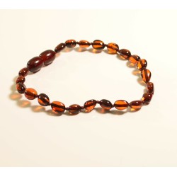 Lot of 5 wholesale Genuine Baltic amber bracelet -cherry olive with clasp