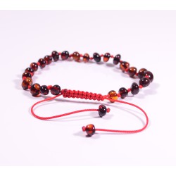 18 - 20 cm Baltic amber bracelet - cherry color