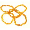 Lot 5 wholesale Natural Baltic amber olive bracelet with clasp