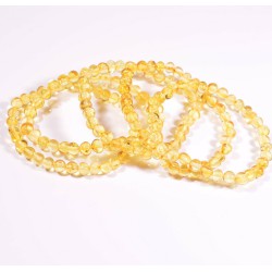 Lot of 5 wholesale Genuine Baltic amber bracelet - Lemon style