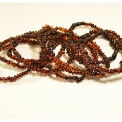 Lot 10 wholesale Genuine Baltic amber baroque bracelet - cherry style