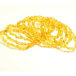 Lot 10 wholesale Genuine Baltic amber baroque bracelet - honey style