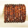 Lot 10 wholesale Natural Baltic amber baroque cherry adult bracelet