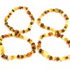 Lot of 10 wholesale Genuine Baltic amber bracelet - multicolor style