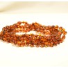 25 cm Lot 5 wholesale Baltic amber baroque cognac bracelet & anklet