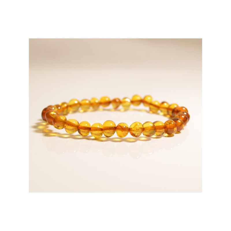 Natural Baltic amber adult bracelet
