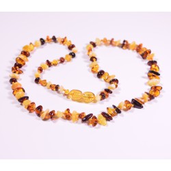 45 cm Lot of 5 wholesale Genuine Baltic amber multi color adult necklace