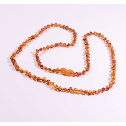 55 cm Lot of 5 wholesale natural Baltic amber baroque adult necklace