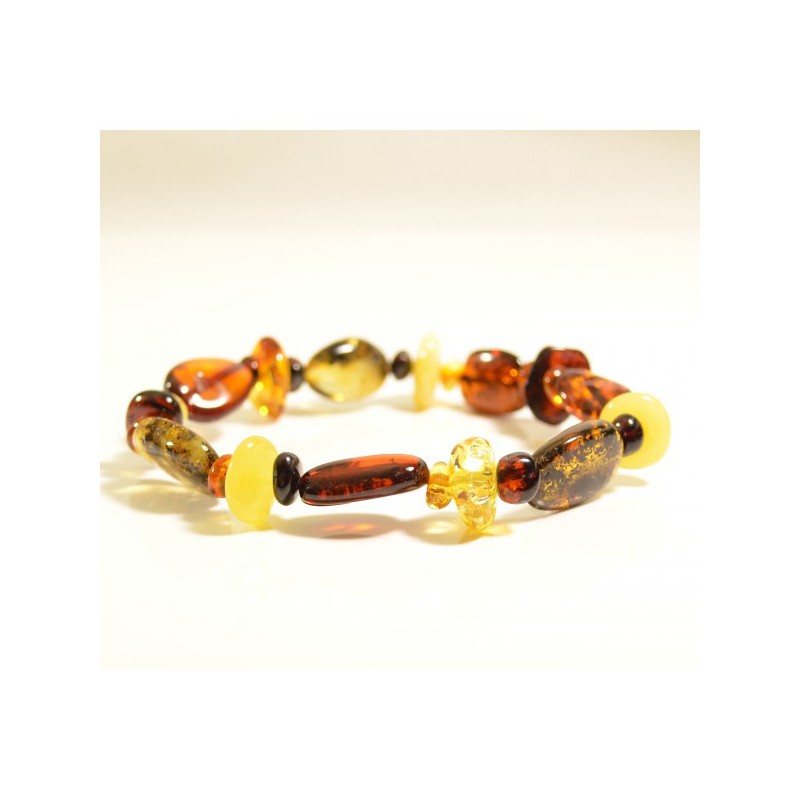 Baltic Genuine Amber mix bracelet
