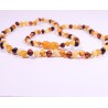 55 cm Lot of 5 wholesale natural Baltic amber baroque adult necklace