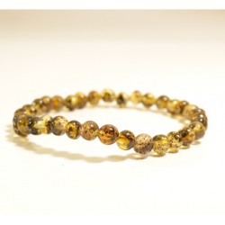 Baltic amber bracelet green beads